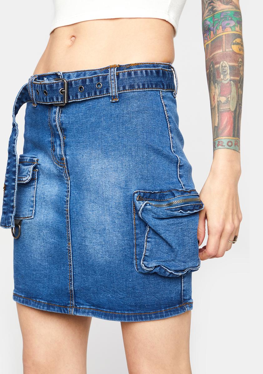 Turn Of Events Denim Skirt