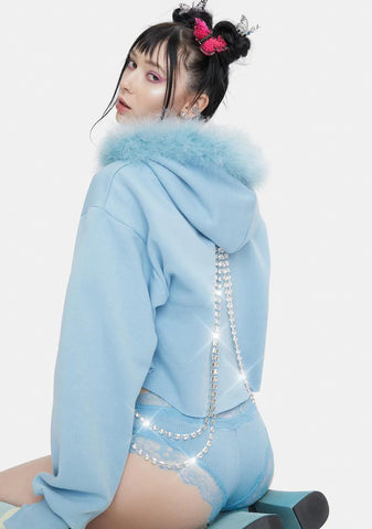 Sky Blinged N' Babied Rhinestone Hoodie