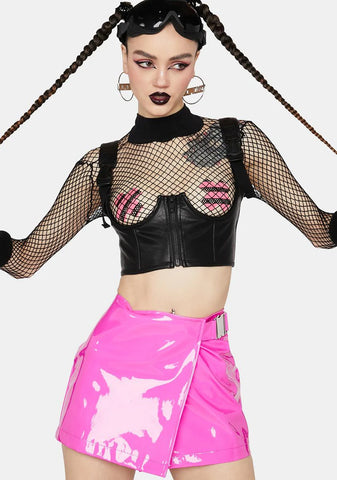 Playtime's Over Vinyl Skirt