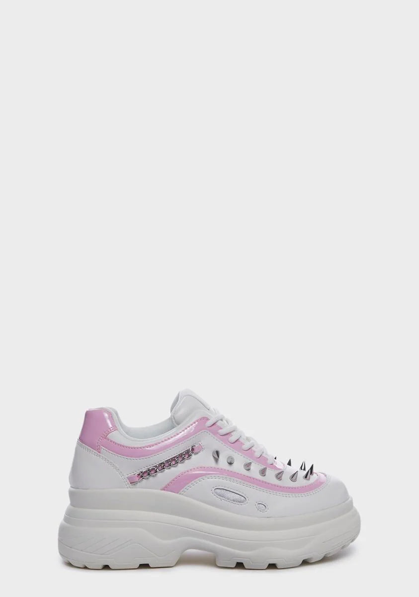 Pink Bane Of Exile Platform Sneakers