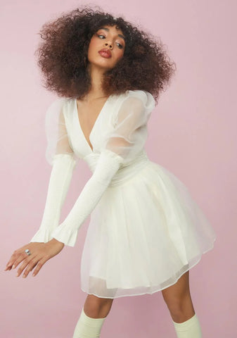 Angel Talk About Forever Organza Mini Dress