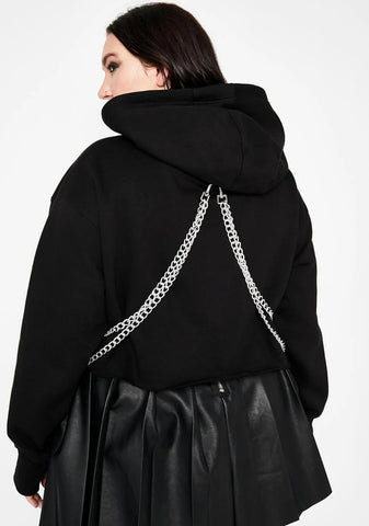 So Chained N' Dangerous Crop Hoodie
