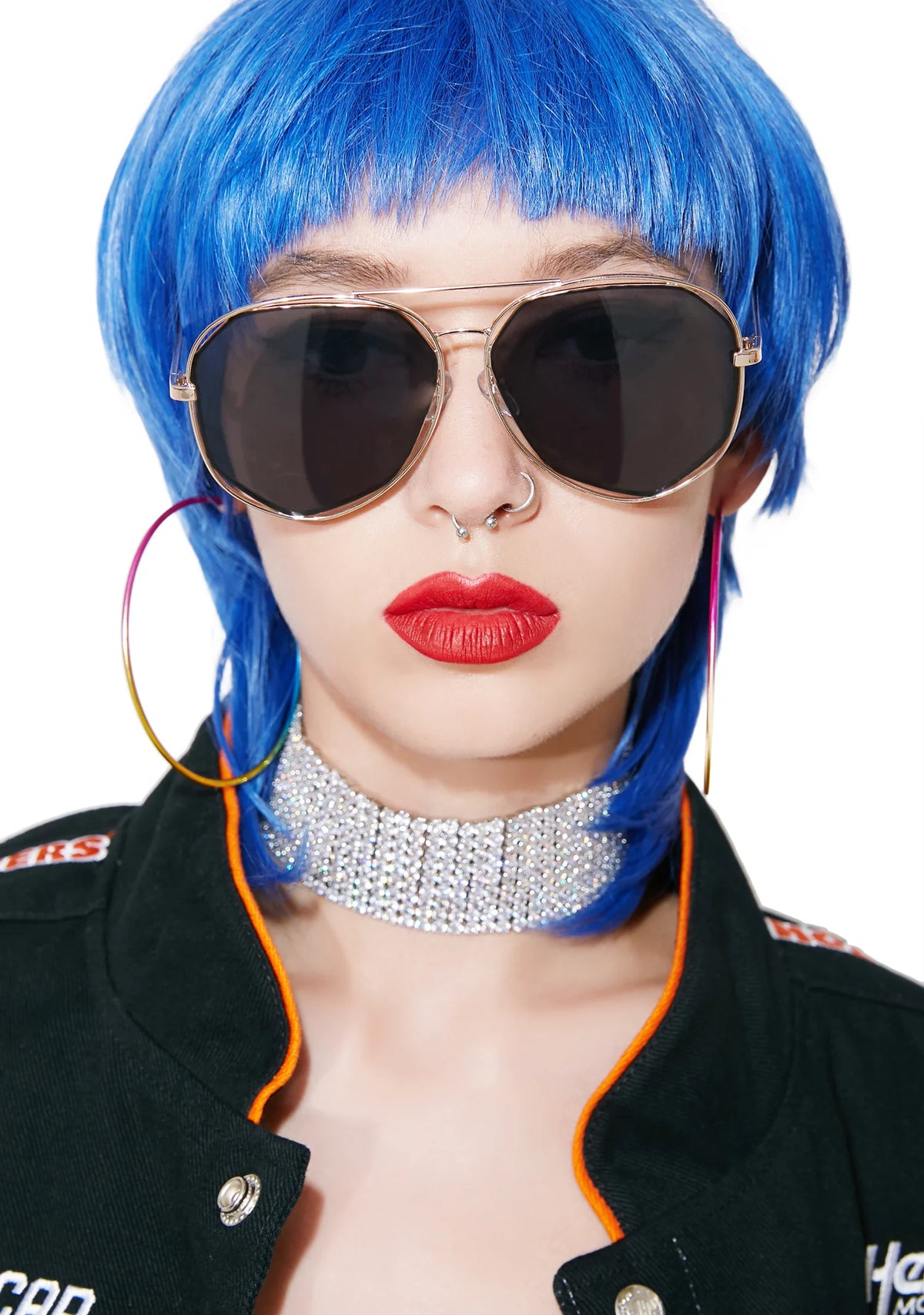 Diamond Bar Aviator Sunglasses