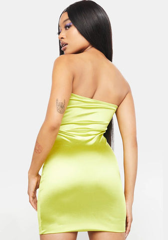 Heaven Tonight Satin Mini Dress