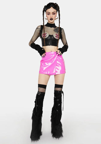 Playtime's Over Vinyl Skirt