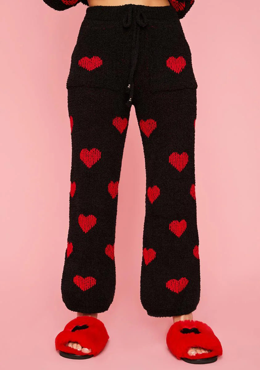 Skippin' Heartbeats Knit Lounge Pants