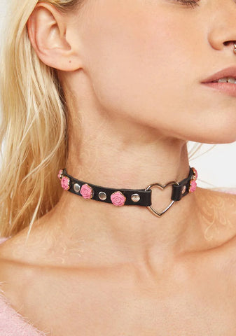 Sweet Love Like A Rose O-Ring Choker