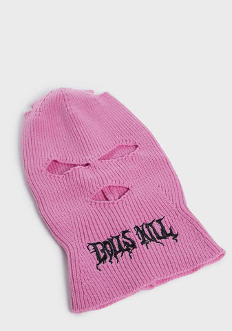 Pink DK Logo Ski Mask