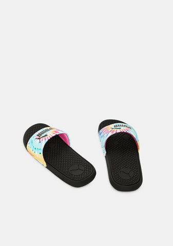 Tie Dye Cool Cat Women's Slides
