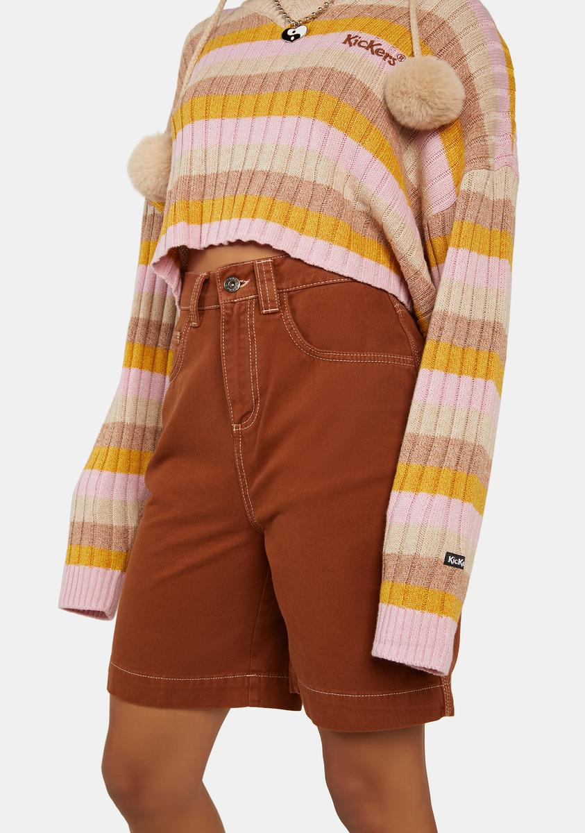 Rust Drill Twill Shorts