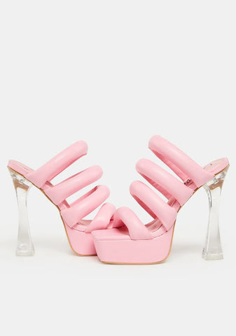 Pink Namora Clear Heels