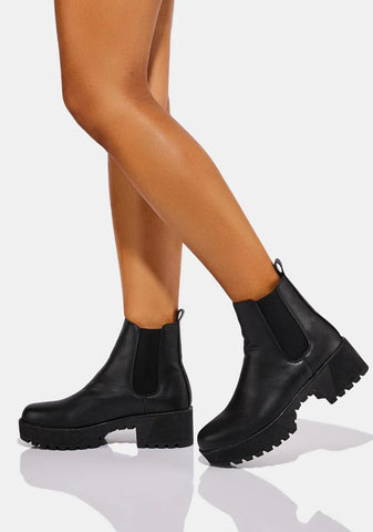 Set You Up Platform Chelsea Boots