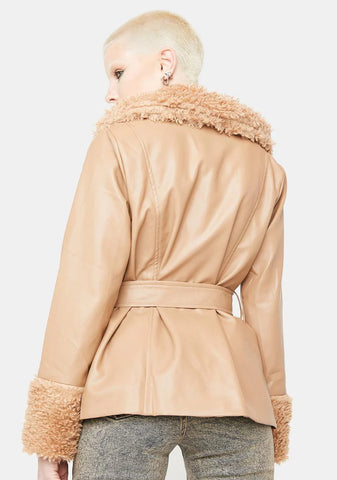 Would You Rather Fur Trim Coat