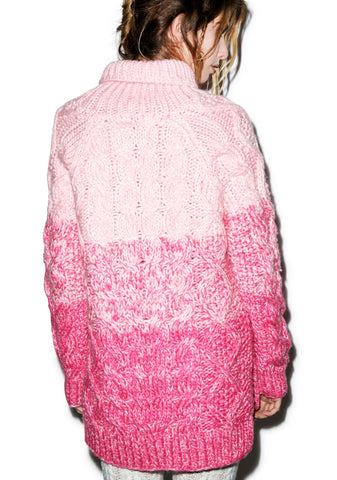 Slow Yer Roll-Neck Jumper - Pink