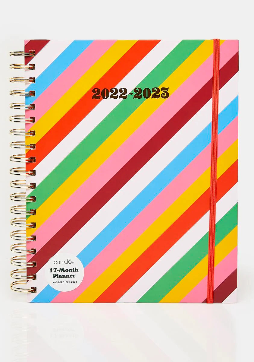 Rainbow Striped Academic Planner