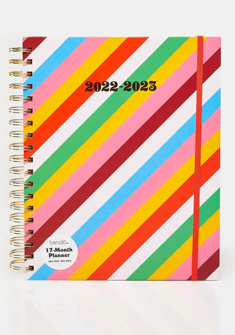 Rainbow Striped Academic Planner
