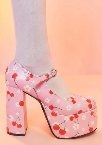 Taste Of Fame Cherry Platform Heels