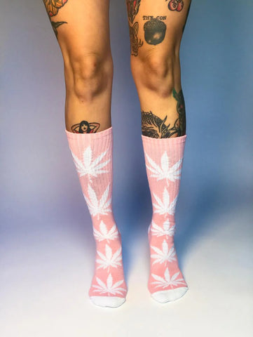 Candy Pink Plantlife Crew Socks