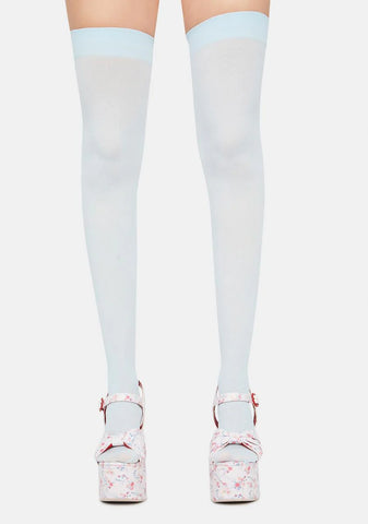 Baby Blue Angel Of Mine Sheer Thigh Highs