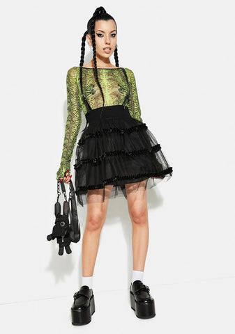 Magic Doll Suspender Mesh Bubble Skirt
