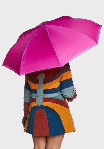 Sorbet/Turmeric Unbelievabrella Reverse 48" Arc Closing Stick Umbrella