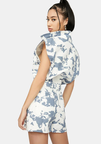 Fierce Talks Denim Utility Romper