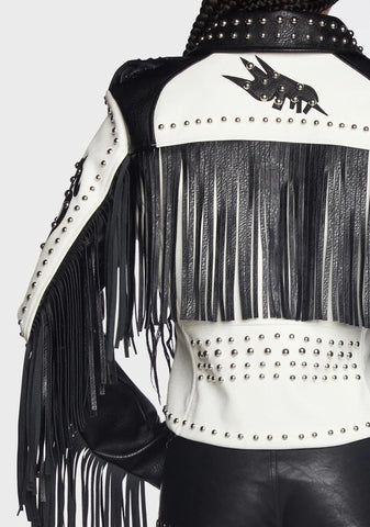 Ryder Fringe Two-Tone Moto Jacket