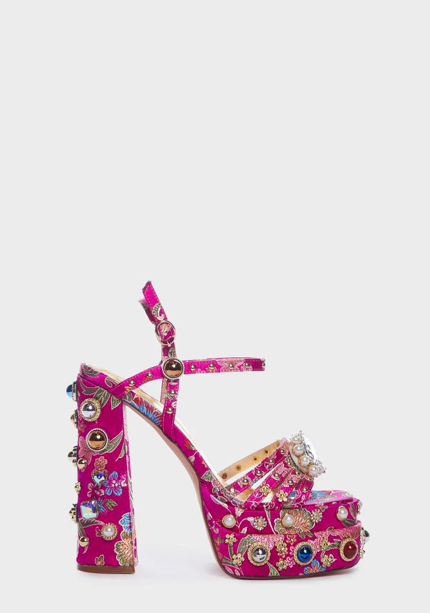 Annie Embellished Platform Heels