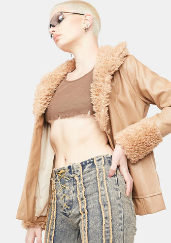 Would You Rather Fur Trim Coat