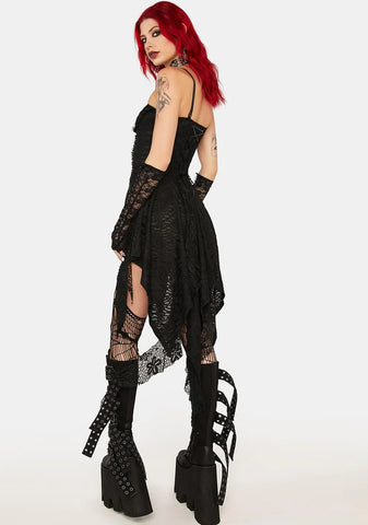 Black Strapless Mini Dress