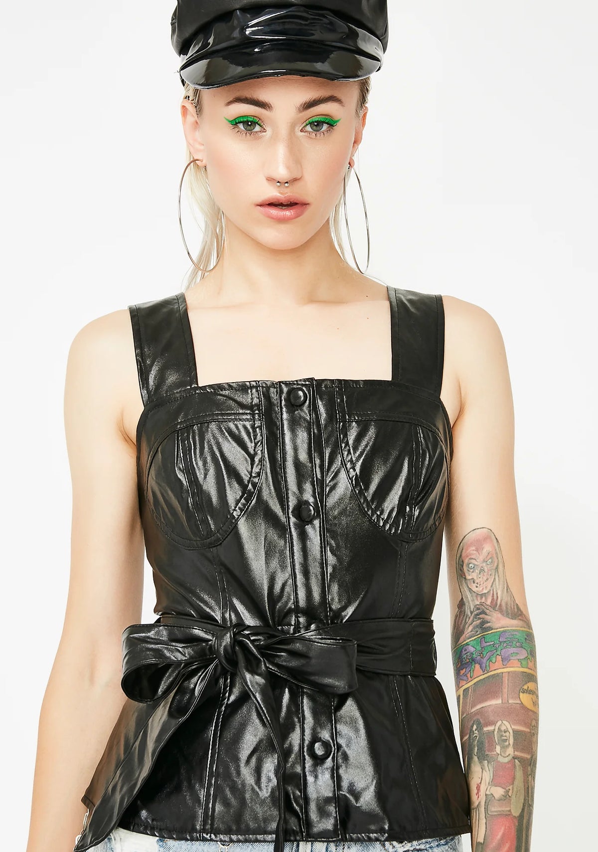 Wreck It Up Vegan Leather Bustier