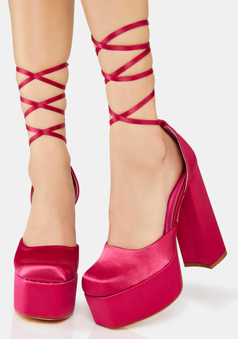 Magenta Plus One Platform Heels