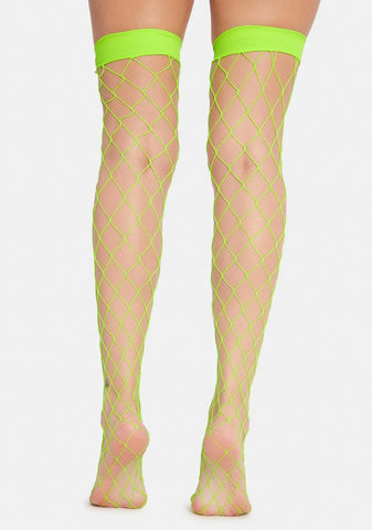 Nuclear Doomsday Net Thigh Highs