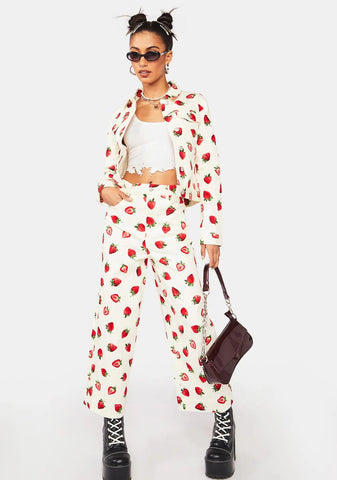 Strawberry Drill Pants