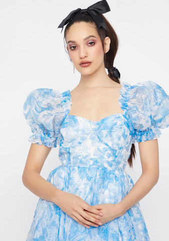 The Baby Blue Toile Ritz Dress