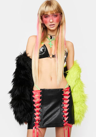 Endless Hours Lace-Up Skirt