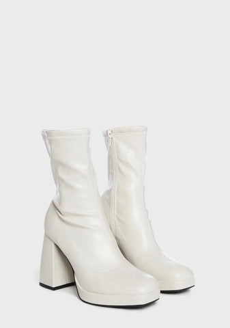 Quiet Approach Heeled Sock Boots