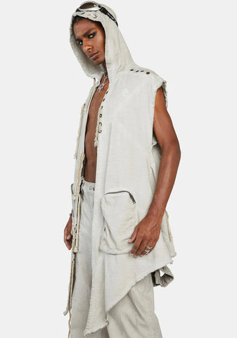 Compression Unisex Hooded Cargo Vest