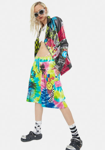 Sunshine Tie Dye Cargo Shorts