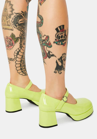 Sour Candy Patent Mary Janes