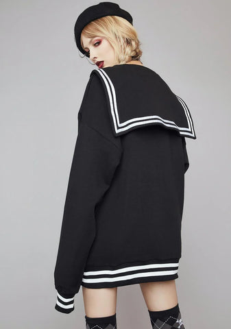 School Spirit Oversized Crewneck Sweatshirt