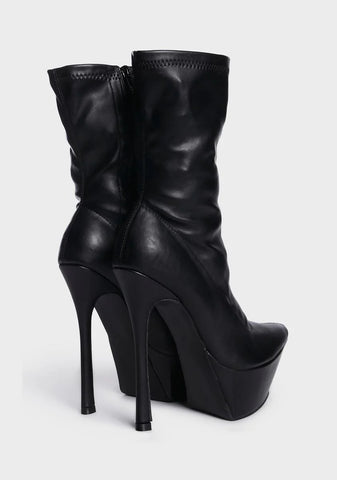 Vegas Matte Heeled Boots