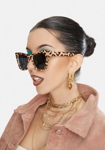 Leopard Ashbury Cat-Eye Sunglasses
