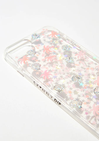Palm Tree Sequin iPhone Case