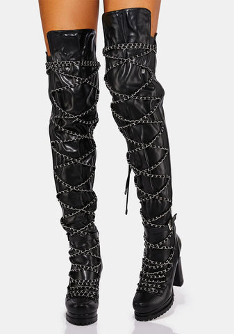 Baddest In The Room Platform Boots