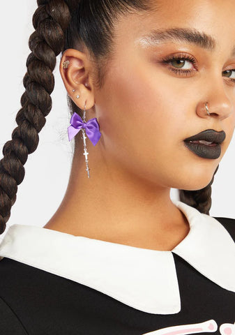 Sweet Hot And Mean Bow Earrings