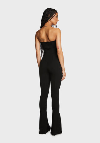 Melina Side Slits Flared Jumpsuit