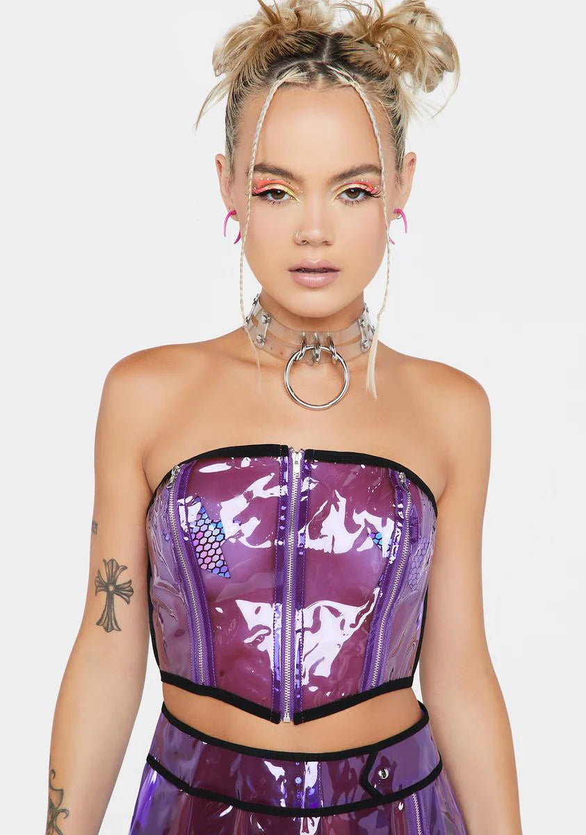 Astro Vision Vinyl Corset Top
