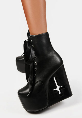Unholy Ground Platform Wedge Boots