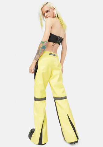 Yellow Sneaker Moto Trousers